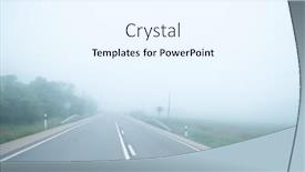  Presentation with nobody - Presentation design having mysterious-road-with-nobody background and a sky blue colored foreground