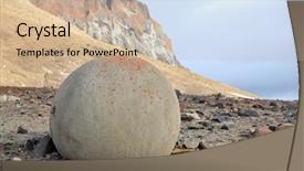 Presentation with stones - Amazing slide set having mysterious spherolith stones of champ backdrop and a soft green colored foreground