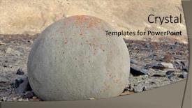  Presentation with island - PPT theme enhanced with mysterious spherolith stones of champ island franz jozef land background and a soft green colored foreground