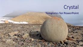  Presentation with rocks and stones - PPT theme enhanced with geode - mysterious spherolith stones of champ background and a lemonade colored foreground