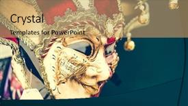  Presentation with mystery - Colorful presentation theme enhanced with mystery sales - amazing carnival masks for traditional backdrop and a coral colored foreground