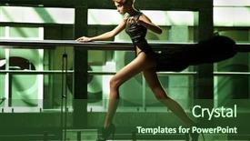  Presentation with sexy - Presentation having mystery sales - sexy modern woman background and a forest green colored foreground