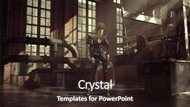  Presentation with mystery - Audience pleasing PPT theme consisting of mystery sales - sexy woman in old factory backdrop and a wine colored foreground