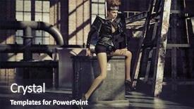  Presentation with mystery - Slide deck enhanced with mystery sales - sexy woman in old factory background and a wine colored foreground