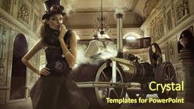  Presentation with mystery - Cool new slide set with mystery sales - sexy woman backdrop and a tawny brown colored foreground