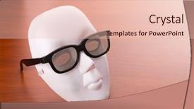  Presentation with mystery - Cool new presentation design with mystery templat - theater mask in glasses backdrop and a lemonade colored foreground