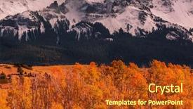  Presentation with mystic - Presentation theme consisting of mystic forest - autumn in colorado mountains background and a  colored foreground