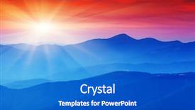  Presentation with sugarcane fields mountains landscape nature - PPT theme with mystic forest - majestic mountains landscape under morning background and a cobalt blue colored foreground