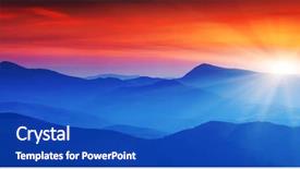  Presentation with mystic - Audience pleasing PPT theme consisting of mystic forest - majestic mountains landscape under morning backdrop and a cobalt blue colored foreground