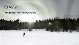  Presentation with mystic - Beautiful slide set featuring mystic forest - skiing on a contrasty dramatic backdrop and a  colored foreground