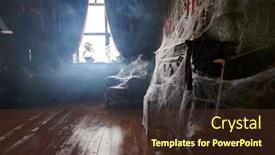  Presentation with scary halloween - Presentation design enhanced with mystical-atmosphere-of-an-ancient background and a tawny brown colored foreground