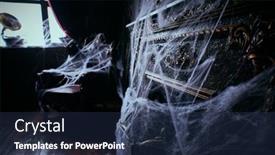  Presentation with scary halloween - Slide set enhanced with mystical-atmosphere-of-an-ancient background and a tawny brown colored foreground