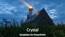 Presentation with mystical - PPT theme enhanced with mystical church and lighthouse illuminated background and a  colored foreground