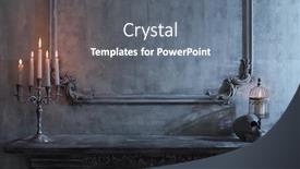  Presentation with mystical - Audience pleasing presentation theme consisting of mystical-halloween-still-life-background backdrop and a gray colored foreground