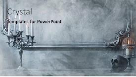  Presentation with mystical - PPT theme with mystical-halloween-still-life-background background and a  colored foreground