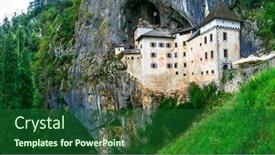  Presentation with europe - Audience pleasing slide deck consisting of mystrerious-medieval-castles-of-europe backdrop and a forest green colored foreground