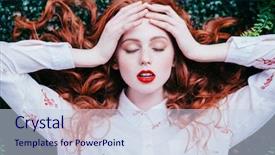  Presentation with cosmetics beauty - Audience pleasing theme consisting of mystery - portrait of a lovely mysterious backdrop and a light blue colored foreground