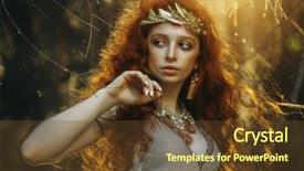  Presentation with beauty makeup - Amazing presentation design having myth - portrait of a enigmatic beautiful backdrop and a tawny brown colored foreground