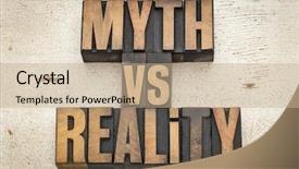  Presentation with barn wood - Colorful PPT layouts enhanced with myth versus reality - concept backdrop and a coral colored foreground