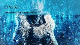  Presentation with armor - Colorful slide deck enhanced with mythical - halloween the king zombie warrior backdrop and a teal colored foreground