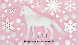  Presentation with design christmas holiday - Slide deck having mythical-christmas-unicorn-snowflake background and a lemonade colored foreground