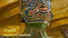  Presentation with ramayana - Presentation featuring indiaan mythology - mythological figure of the indian background and a tawny brown colored foreground