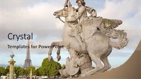  Presentation with france - Audience pleasing presentation theme consisting of mythology neptune - place de la concorde backdrop and a mint green colored foreground