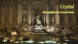  Presentation with mythology - Amazing PPT theme having angry businessman with megaphone shouting at colleague backdrop and a light gray colored foreground.