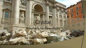  Presentation with mythology - Slide deck having mythology neptune - trevi fountain in rome italy background and a coral colored foreground