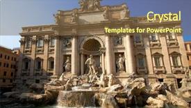 Presentation with mythology - Beautiful presentation design featuring mythology neptune - trevi fountain is most ambitious backdrop and a tawny brown colored foreground
