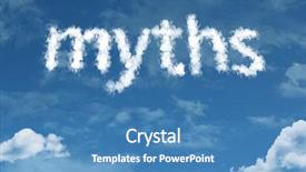  Presentation with cloud - Theme consisting of myths cloud word background and a teal colored foreground