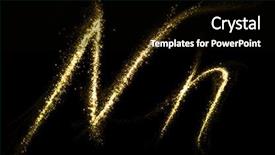  Presentation with gold dust - PPT theme consisting of n of gold glittering star background and a black colored foreground