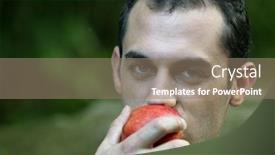  Presentation with apple - PPT layouts consisting of n-with-an-apple background and a coral colored foreground