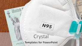  Presentation with irs - Presentation theme having n95-medical-face-mask-resting background and a light gray colored foreground