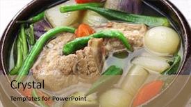  Presentation with filipino - PPT theme having na baboy pork sinigang filipino background and a coral colored foreground