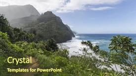  Presentation with coast - Colorful presentation design enhanced with  backdrop and a  colored foreground