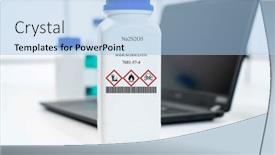  Presentation with plastic packaging - PPT theme with na2s2o5-sodium-disulfite-cas-7681 background and a light blue colored foreground