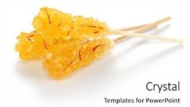  Presentation with food saffron - Beautiful slide set featuring nabat iranian saffron rock candy backdrop and a white colored foreground