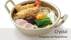  Presentation with japanese - Cool new presentation theme with nabeyaki udon japanese hot pot backdrop and a mint green colored foreground