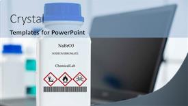  Presentation with laboratory chemical white - PPT theme having nabro3-sodium-bromate-cas-chemical background and a light blue colored foreground
