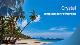 Presentation with philippines - Audience pleasing PPT theme consisting of beach el nido palawan philippines backdrop and a teal colored foreground