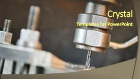  Presentation with drilling machine - Audience pleasing presentation design consisting of nacc - drill drilling a hole backdrop and a tawny brown colored foreground