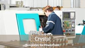  Presentation with cnc machine tool milling - Audience pleasing PPT layouts consisting of nacc - industrial worker near cnc milling backdrop and a  colored foreground