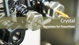  Presentation with tools - Presentation design enhanced with nacc - metal cutting tools for metalwork background and a coral colored foreground