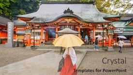  Presentation with shinto - Presentation design featuring nachi-japan-april-21-2014 background and a  colored foreground