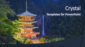  Presentation with holy shrine - Colorful presentation theme enhanced with nachi taisha shrine in nachi backdrop and a ocean colored foreground