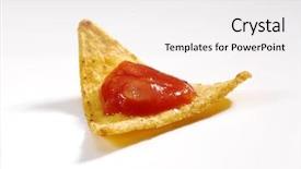  Presentation with hot sauce - PPT layouts having nacho tortilla and chili sauce background and a white colored foreground