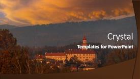  Presentation with czech republic - Cool new theme with nachod-castle-eastern-bohemia-czech backdrop and a tawny brown colored foreground