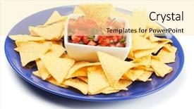  Presentation with nachos - PPT theme with food tortillas - nachos corn chips with fresh background and a blonde colored foreground