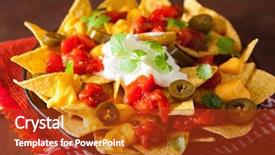  Presentation with jalapeno - Cool new slides with nachos loaded with salsa cheese backdrop and a crimson colored foreground